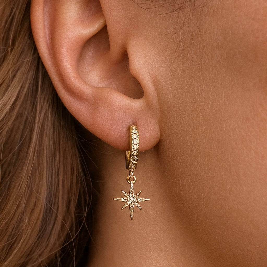 Single Sparkling earring - Starlight