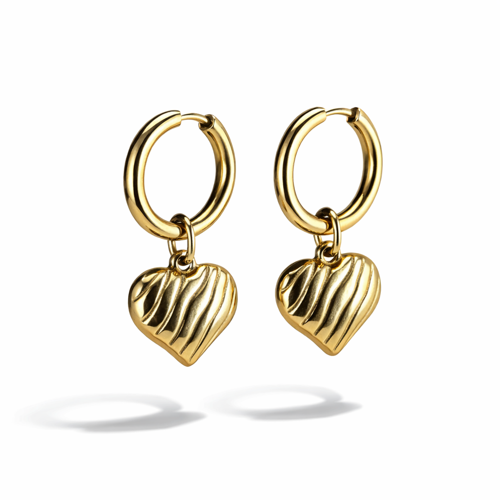 Wave Heart earrings
