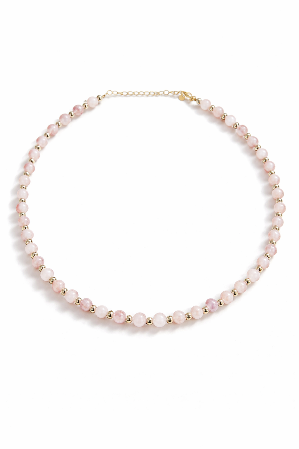 Rose Quartz Gold Necklace