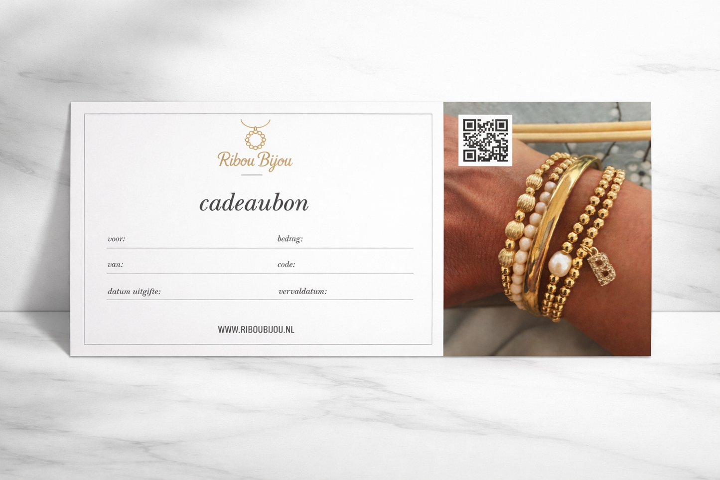 Fysieke cadeaubon Ribou Bijou