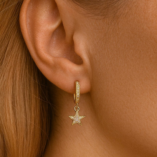 Single Sparkling earring - Star