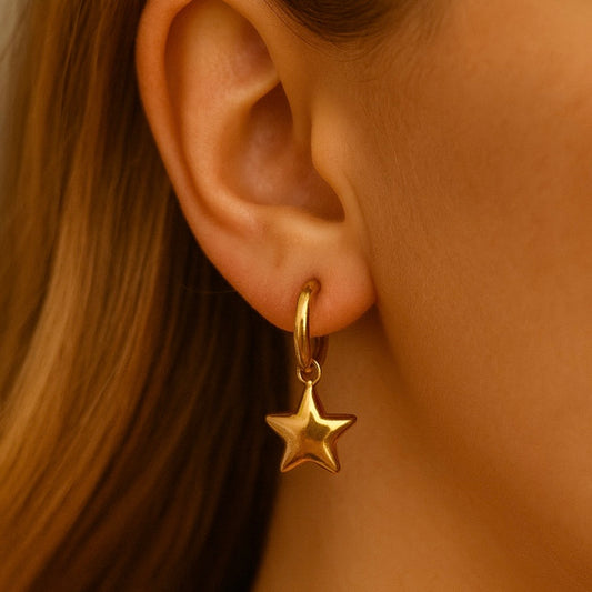 Golden Star earrings